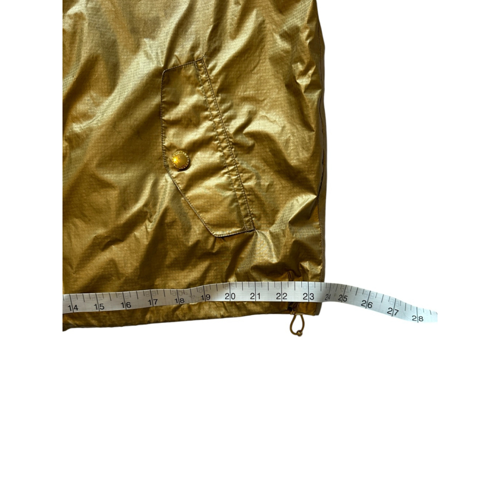 Vintage Women's Lauren Ralph Lauren Windbreaker Jacket Hood XL Gold Metallic - Picture 10 of 16